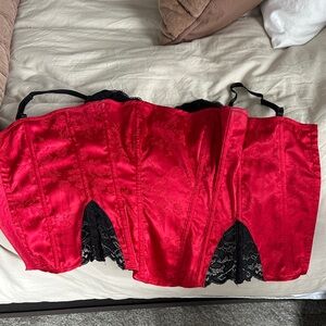 Frederick's of Hollywood Scarlet Floral Corset